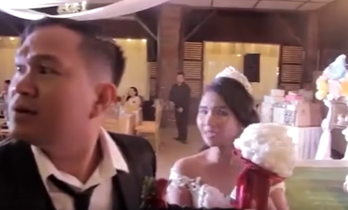Tifone Mangkhut si abbatte durante matrimonio