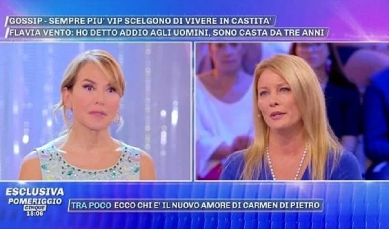 Pomeriggio 5, Flavia Vento confessa: "Sono casta da tre anni"