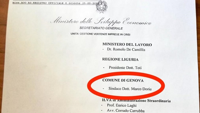 Ministero Di Maio convoca per Genova l'ex sindaco Doria anziché Bucci