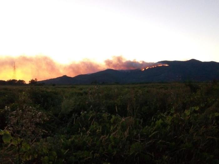 Incendio sul monte Serra, tornano le fiamme a Lugnano, vicino a Vicopisano