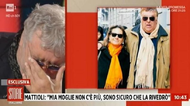 "Storie Italiane", Maurizio Mattioli si commuove parlando della moglie morta