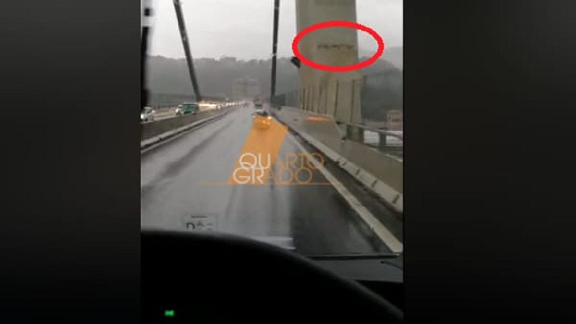 Ponte Morandi, spunta nuovo video: crepa su un pilone 7 minuti prima del crollo
