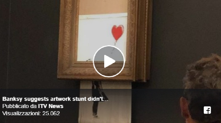 Banksy, in un nuovo video spiega: "La ragazza con il palloncino doveva distruggersi completamente"