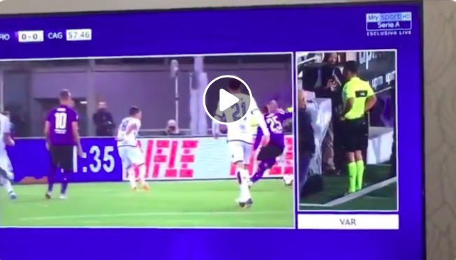 Fiorentina-Cagliari, Barella-Chiesa: rigore assegnato con var (VIDEO)