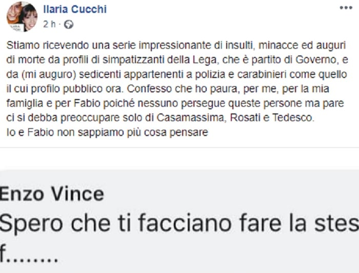 Ilaria Cucchi riceve minacce di morte via social. E accusa Lega e un poliziotto