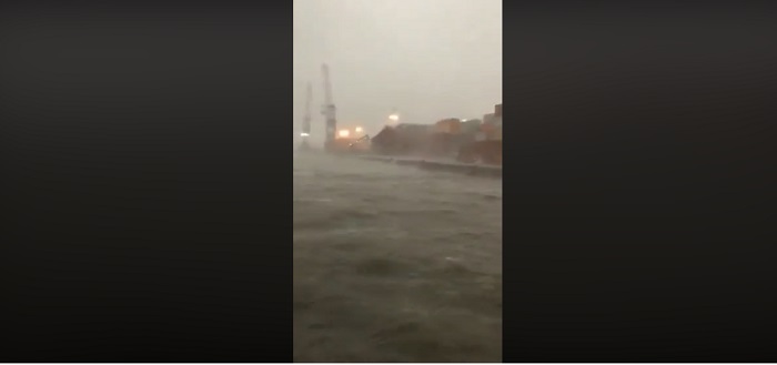 La Spezia container in mare