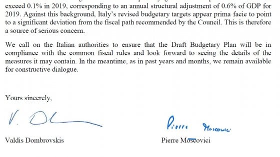 Def, Ue lo boccia. Lettera della Commissione