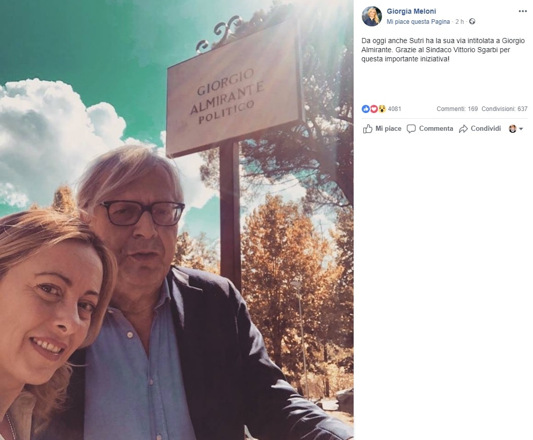 giorgia meloni giorgio almirante sutri
