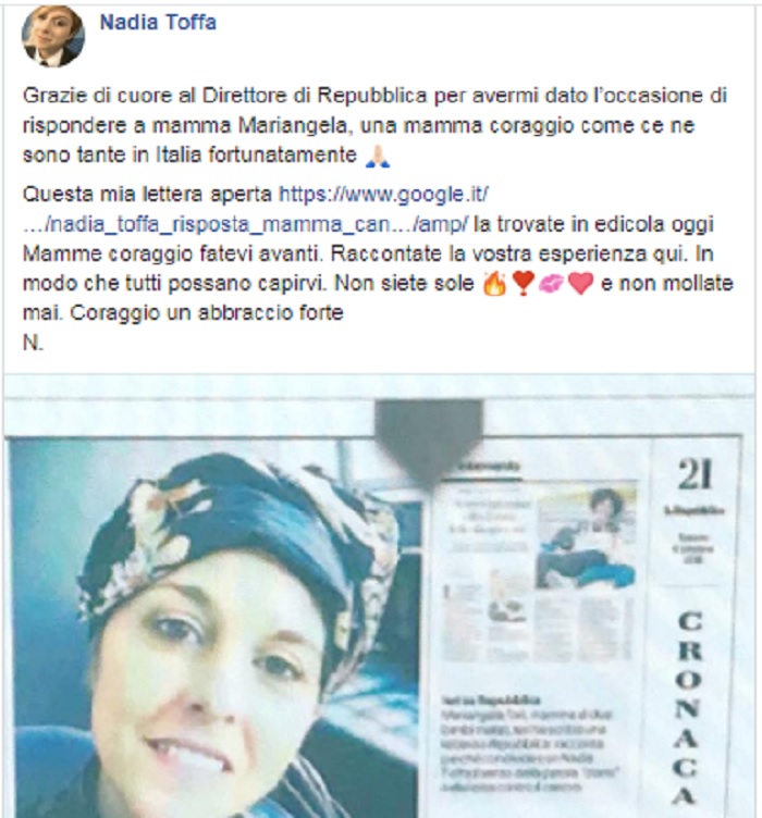 Nadia Toffa post facebook