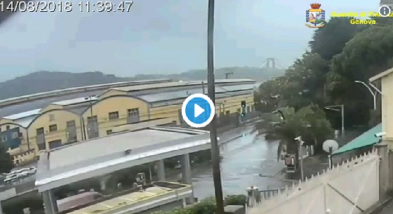 Ponte Morandi, il nuovo video del crollo