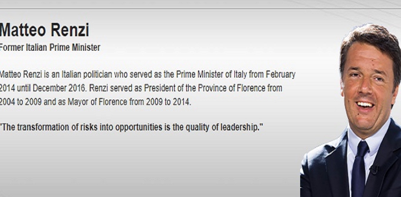Matteo Renzi e la nuova carriera da conferenziere: ecco scheda e compenso sul sito di Celebrity Speakers