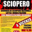 Sciopero generale 26 ottobre 2018, il volantino dei Cobas di Vicenza