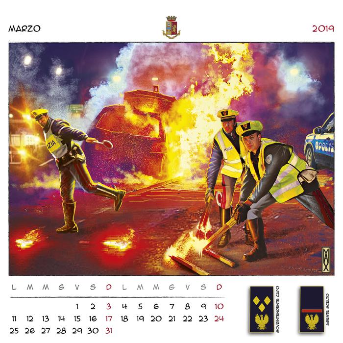 La Polizia raccontata a fumetti nel loro nuovo calendario 2019 IL VIDEO