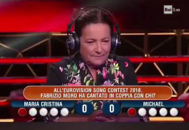 L'Eredità, gaffe della concorrente Maria Cristina: "Ermal Metal". Gelo di Insinna