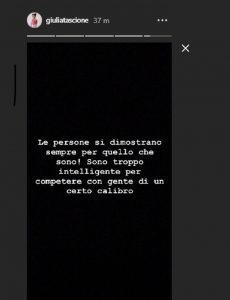 Il tweet di Giulia Tascone