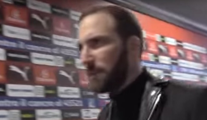 Gonzalo Higuain, furioso dopo Milan-Juve