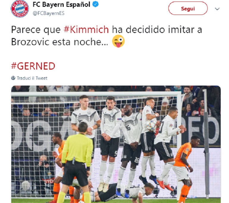 Germania-Olanda, Kimmich come Brozovic con la "mossa del coccodrillo" FOTO