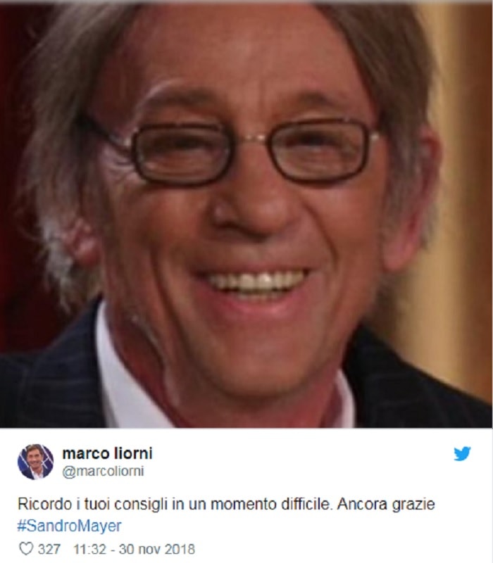 Marco Liorni ricorda Sandro Mayer