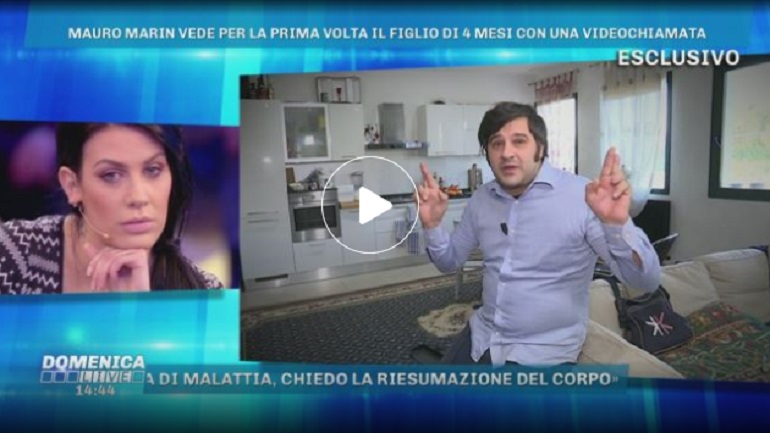 Domenica Live, Mauro Marin contro l'ex: "Il bambino? Voglio il test del DNA"