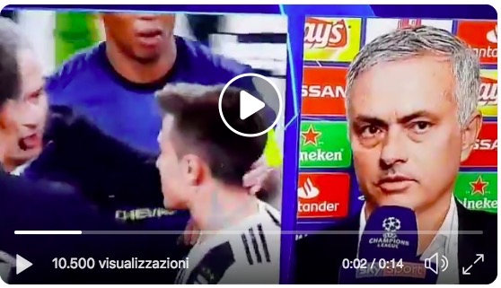 Mourinho: "Gesto orecchio contro 94 minuti di insulti. Io non ho offeso nessuno..."