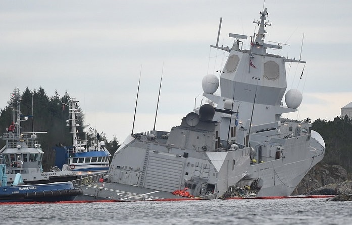 Norvegia, collissione fregata e petroliera