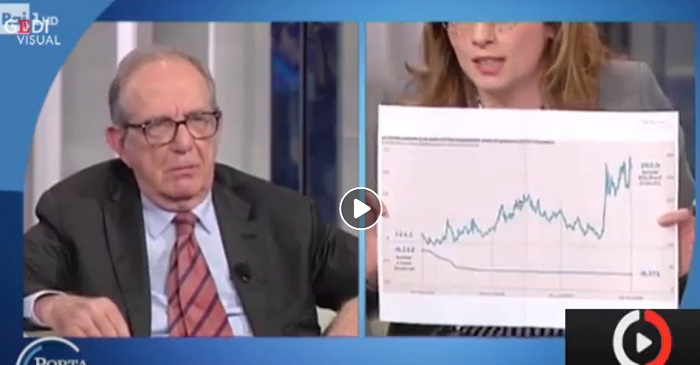 Castelli a Padoan: "Questo lo dice lei!". Scontro da Bruno Vespa su mutui e spread VIDEO