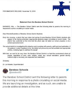 Wisconsin, studenti fanno saluto romano