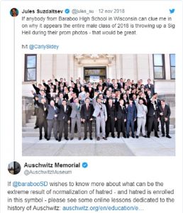 Wisconsin, studenti fanno saluto romano2