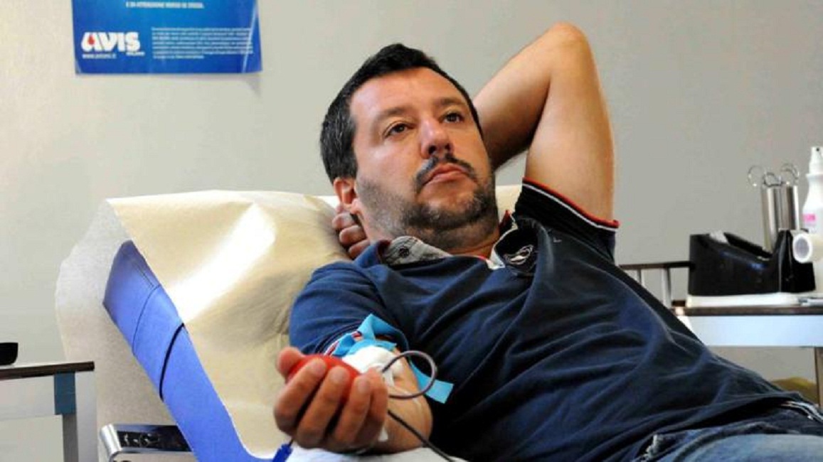 Salvini: "Porteremo donazione di sangue volontaria obbligatoria nelle scuole"