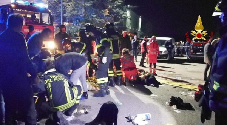 Discoteca Corinaldo, Eleonora Girolimini: la mamma morta al concerto di Sfera Ebbasta (foto Ansa)