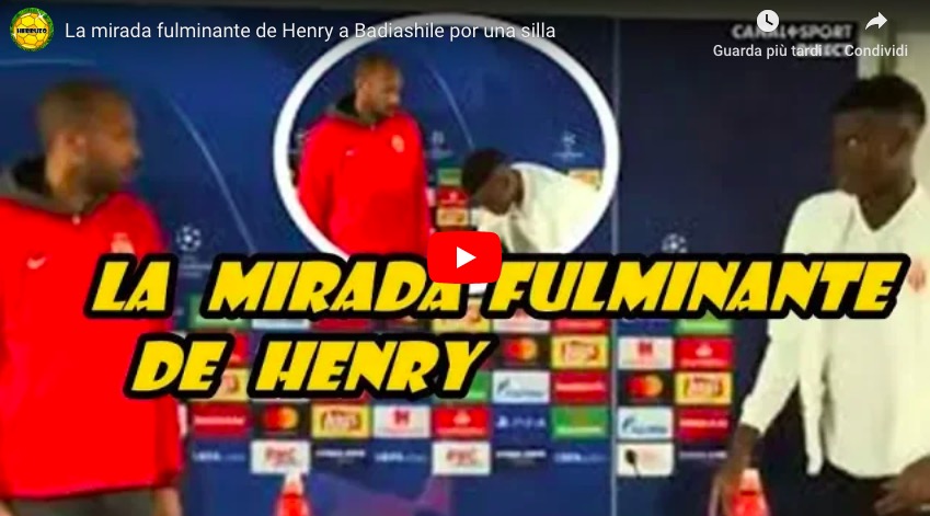 Thierry Henry, lezione di vita al giovane Benoit Badiashile: "Sistema la sedia!" VIDEO