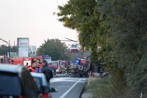 Borgo Quinzio (Rieti). Esplosione distributore sulla Salaria10