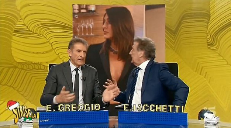 Striscia la Notizia, Ezio Greggio: "Mi dicono che Enzo Iacchetti ed Elisa Isoardi..."