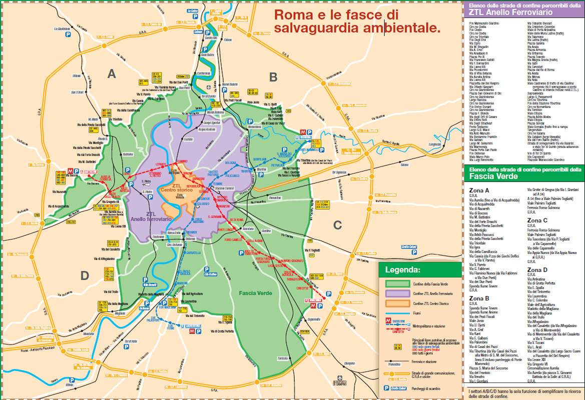 traffico Roma domenica 18 novembre. Fermi anche i Diesel euro 6