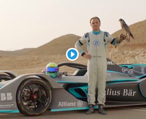 Formula E, Felipe Massa sfida il falco Pellegrino: il VIDEO mozzafiato