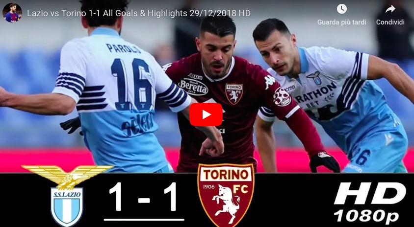 Lazio-Torino 1-1 highlights e VIDEO GOL: Milinkovic ha risposto a Belotti