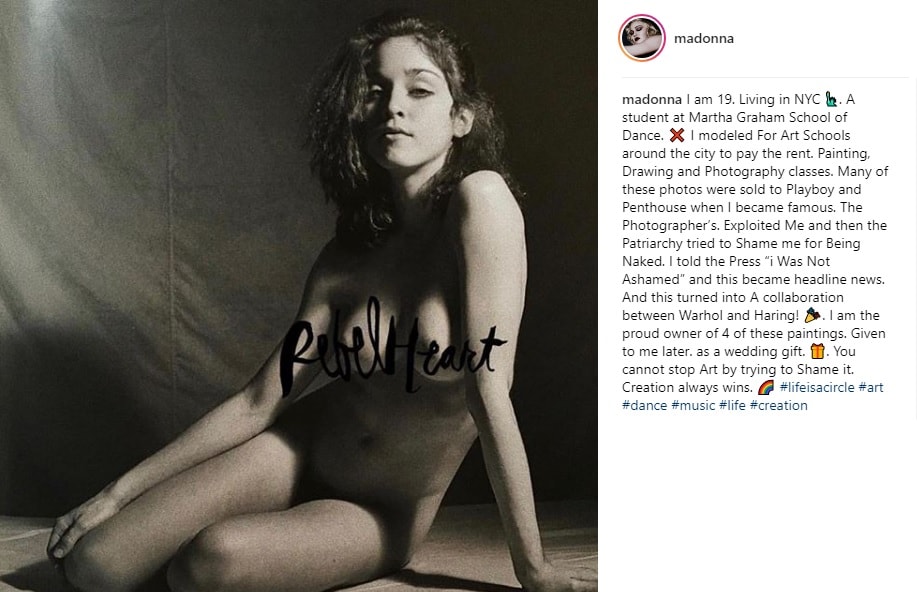 Madonna senza vestiti