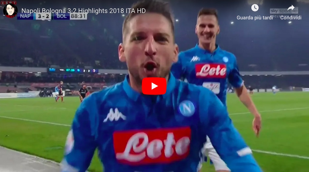 Mertens, occhio all'esultanza in Napoli-Bologna: ha dedicato il gol a Koulibaly. VIDEO