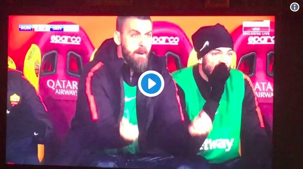 Roma batte Genoa ma quanta sofferenza... De Rossi esplode di gioia in panchina