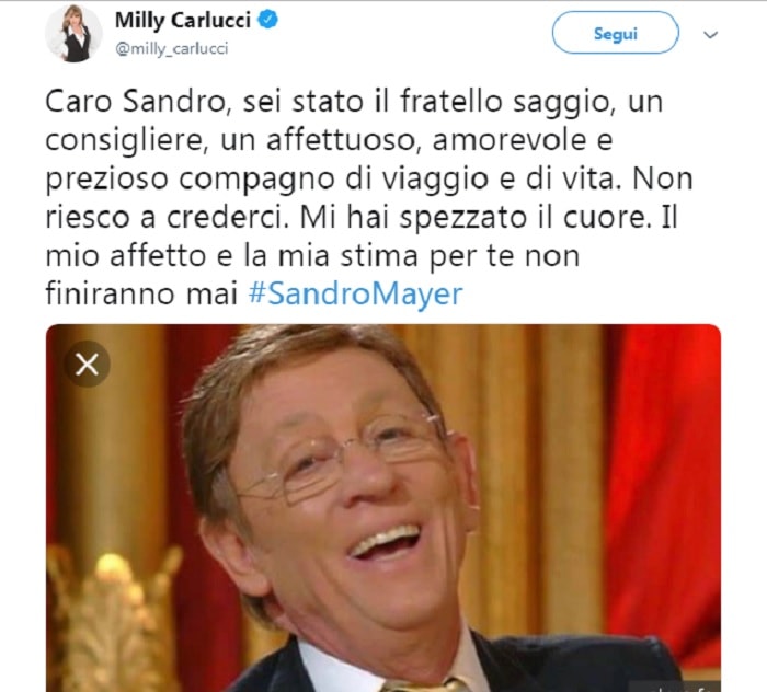 Sandro Mayer Milly Carlucci