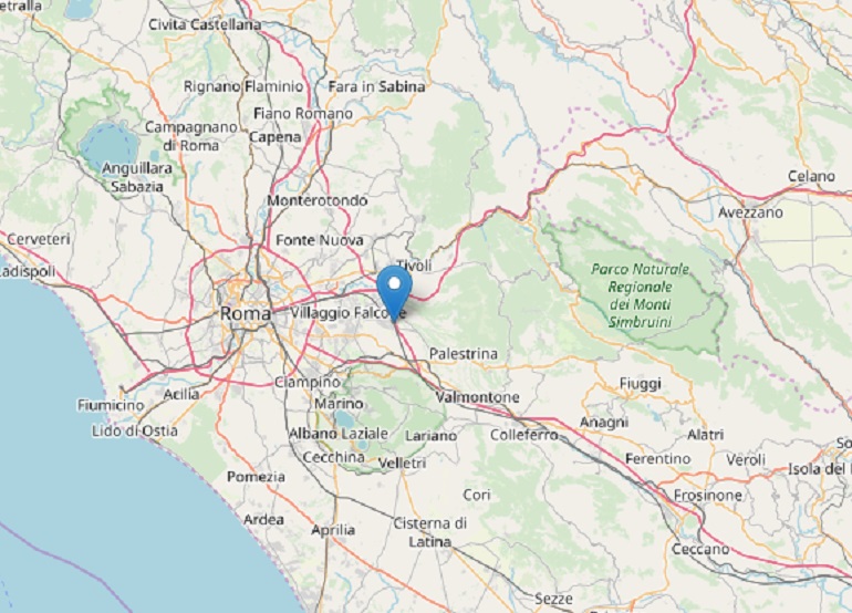 Terremoto Roma, due scosse nella notte. La seconda (più lieve) con epicentro a Colonna (fonte INGV)