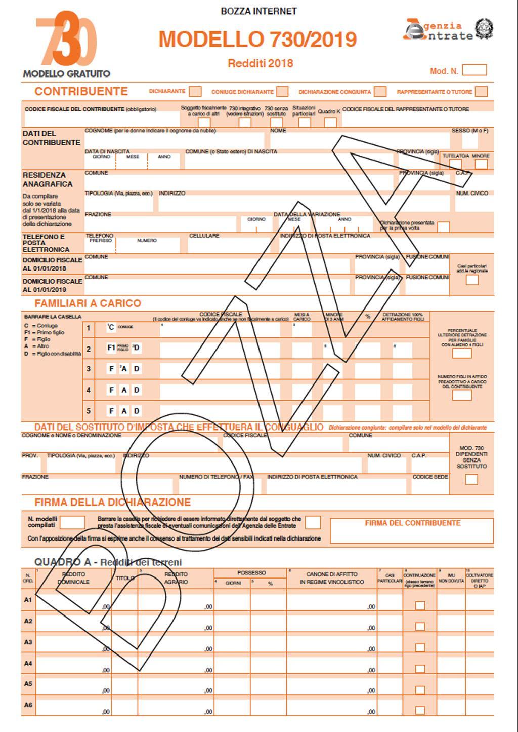 Modello 730, ecco come sarà quello del 2019: bonus verde e scontro per i bus e treni