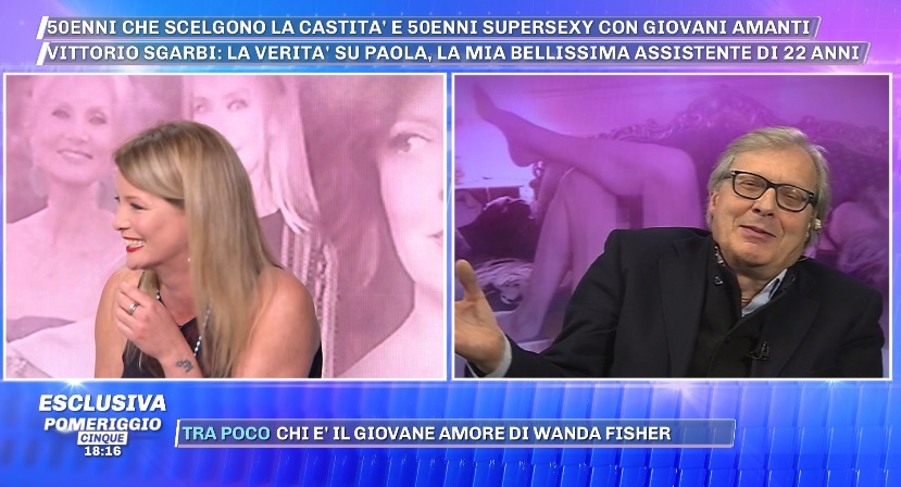 Pomeriggio 5, Flavia Vento a Sgarbi: "Sei affascinante ma... non a letto"