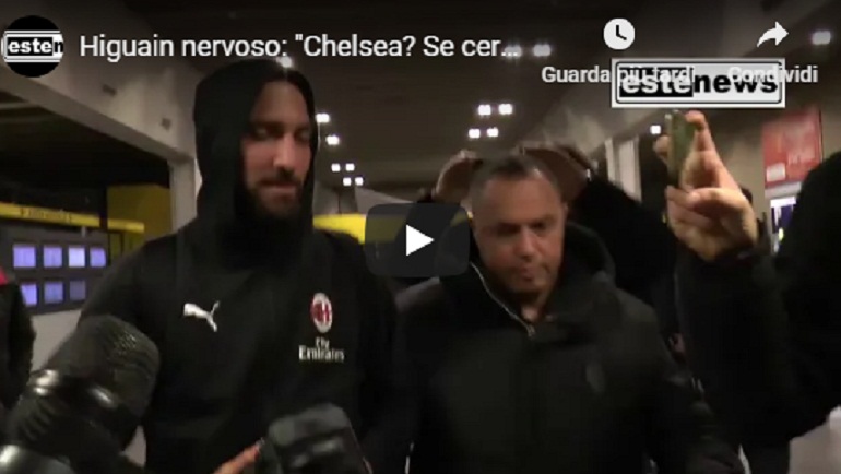 YOUTUBE Higuain ai giornalisti: "Chelsea? Se cercate casino non lo troverete mai con me"