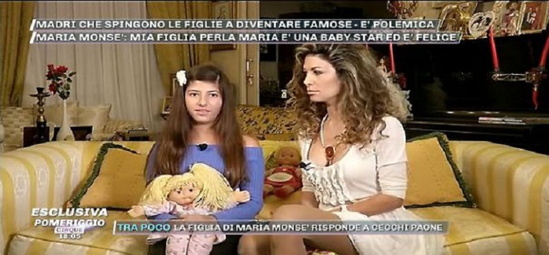 Maria Monsè, la figlia di 12 anni a "Pomeriggio 5": "Il mio sogno? Far indossare un mio abito a Chiara Ferragni"