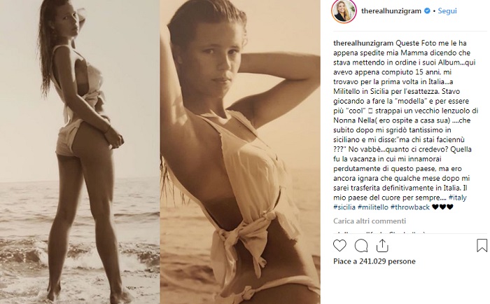 Michelle Hunziker a 15 anni