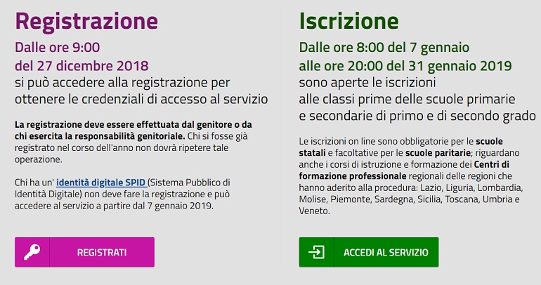 Scuola, iscrizioni online MIUR: scuola primaria e secondaria COME REGISTRARSI-COME ISCRIVERSI