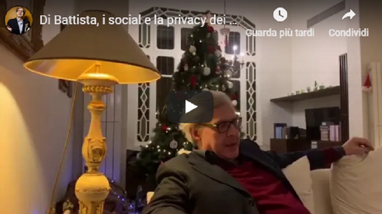 Vittorio Sgarbi contro Alessandro Di Battista: "Sfrutti tuo figlio, mi fai ca***e"