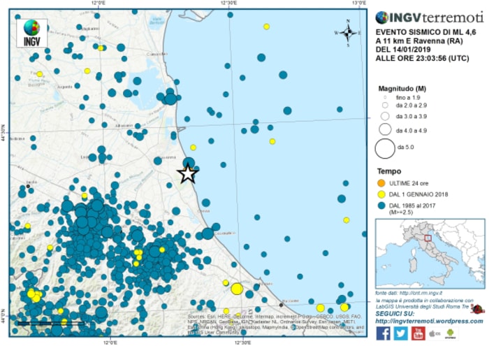 Terremoto in Romagna causato dalla placca dell'Adriatico. Come quello di Rimini