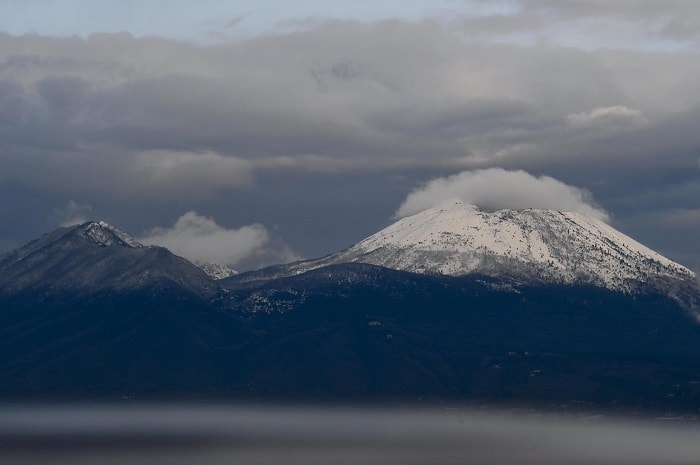 Vesuvio ricoperto dalla neve